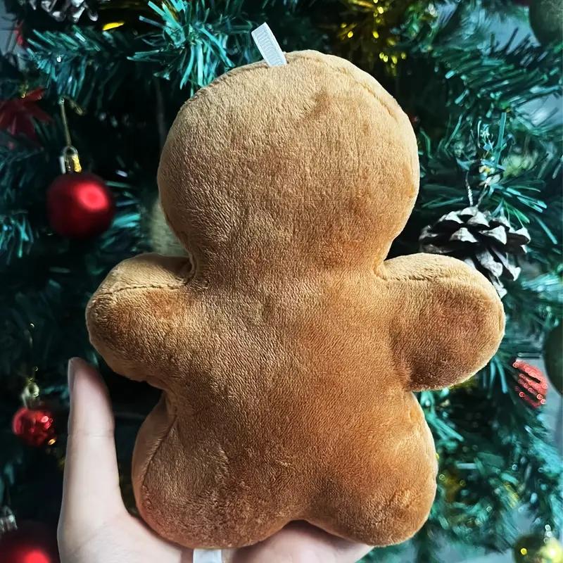 Очаровательный Пряничный человечек Мягкая игрушка Светло-коричневого цвета Идеально подходит для рождественских вечеринок Декорации Чехлы Праздничные домашние подарки