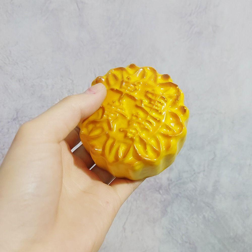 Square/Round Simulation Moon Cake PU Mid Autumn Window Food Decoration Moon Cake Mode  Store Window