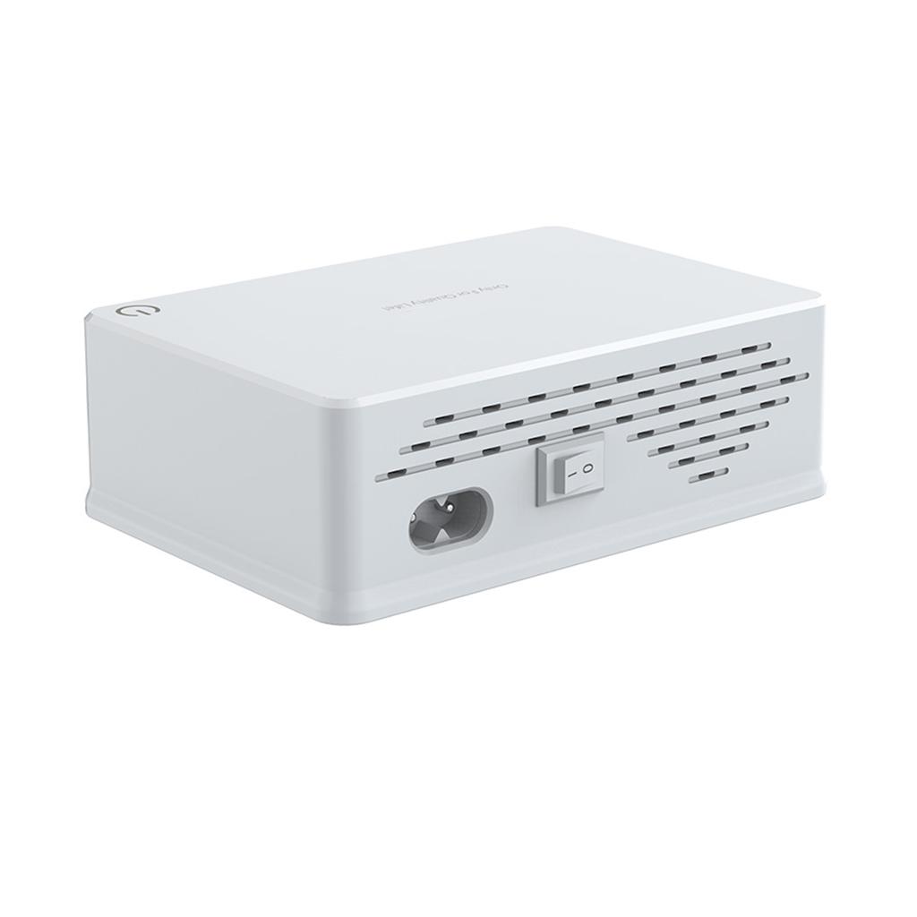 Настенное зарядное устройство USB 110 Вт 5-портовая зарядная станция USB Многопортовое зарядное устройство USB-концентратор Компактный размер с ЖК-дисплеем