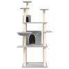 VidaXL Cat Tree with Sisal Scratching Posts Light Grey 166 Cm 171724