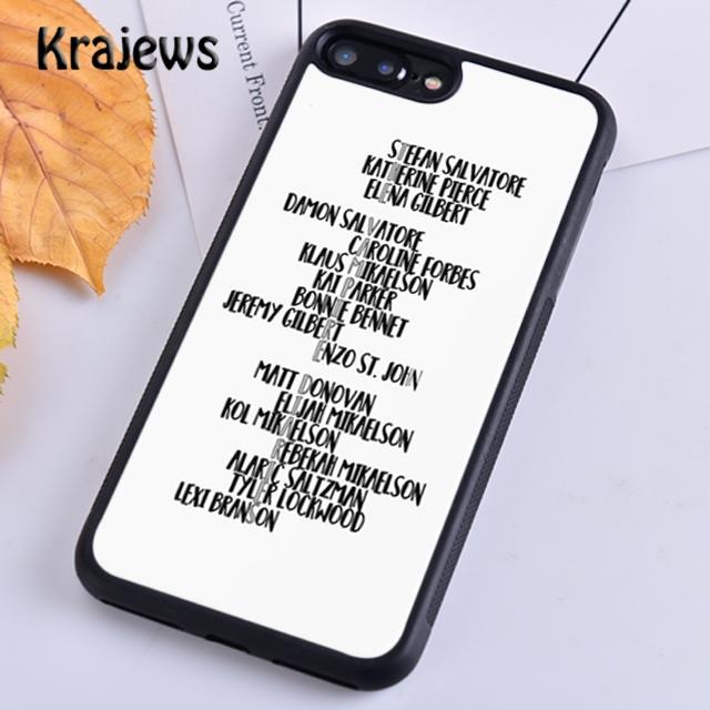Krajews Искусство с цитатами из Дневников вампира Мягкий чехол для телефона для iPhone 17 Air 16 15 14 plus 11 12 13 pro max coque Fundas