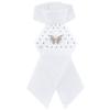 3PCS Combed Cotton White Adults Children Horse Riding Collar Flower Necktie Brooch Equestrian AccessoryButterfly Free