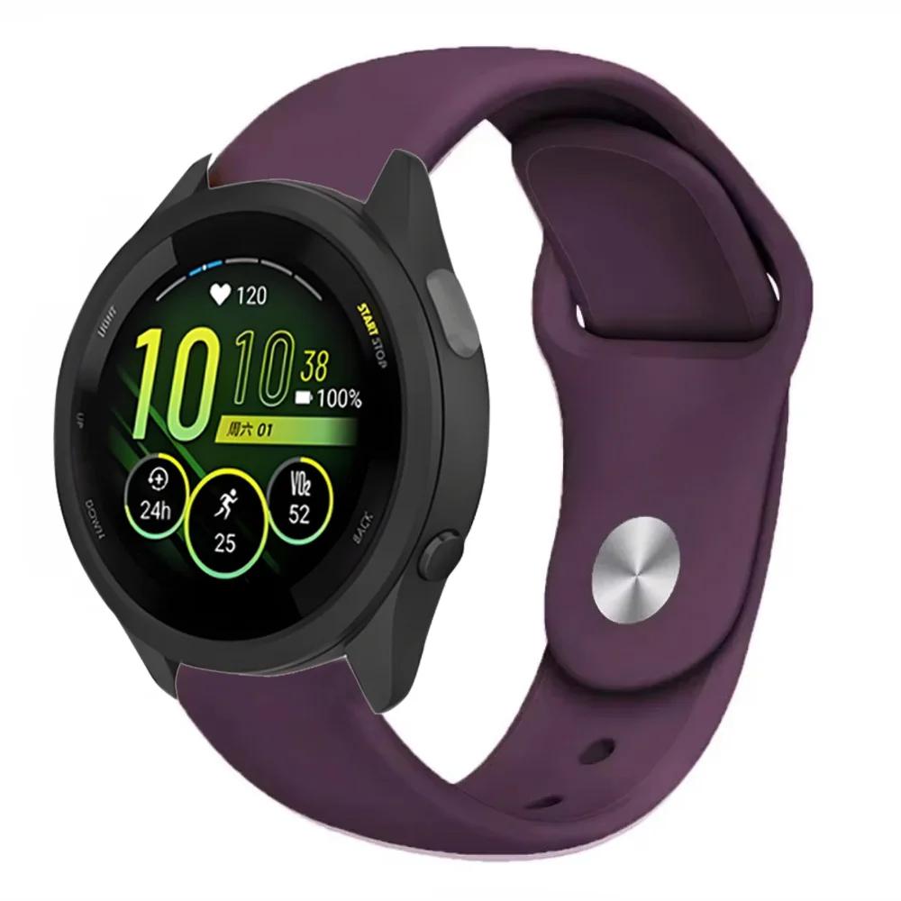 Силиконовый ремешок 18 мм 20 мм 22 мм для Garmin Forerunner 55 165 645 965 255/265 245 Music Sport Браслет Garmin Forerunner 265S Ремешок