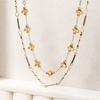 Fashionable Versatile Necklace for Women New Double-layer Collarbone Chain High-end Beaded Jewelry