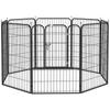 8 Panels Heavy Duty Puppy Playpen For Large Medium Dogs Indoor And Outdoor Use Black