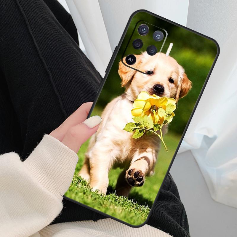 Golden Retriever Dog Case For Oppo A17 A57 A77 A40 A78 A54 A74 A94 A76 A16 A96 A18 A60 A80 A38 A58 A98 A15 A5 Pro