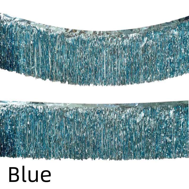 2/1 упаковка фольгированной бахромы гирлянды металлической мишуры растяжки баннеры для парада поплавки день рождения свадьба рождественская вечеринка декор
