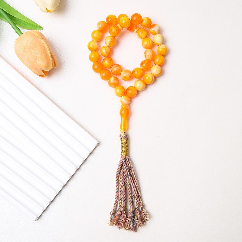 Классические исламские четки из 33 бусин с кисточкой