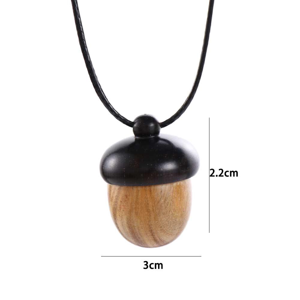 Винтажный завинчивающийся кулон из черного дерева с желудем Gawu Box длинное ожерелье с подвеской в виде сосновой шишки с желудем ювелирные изделия