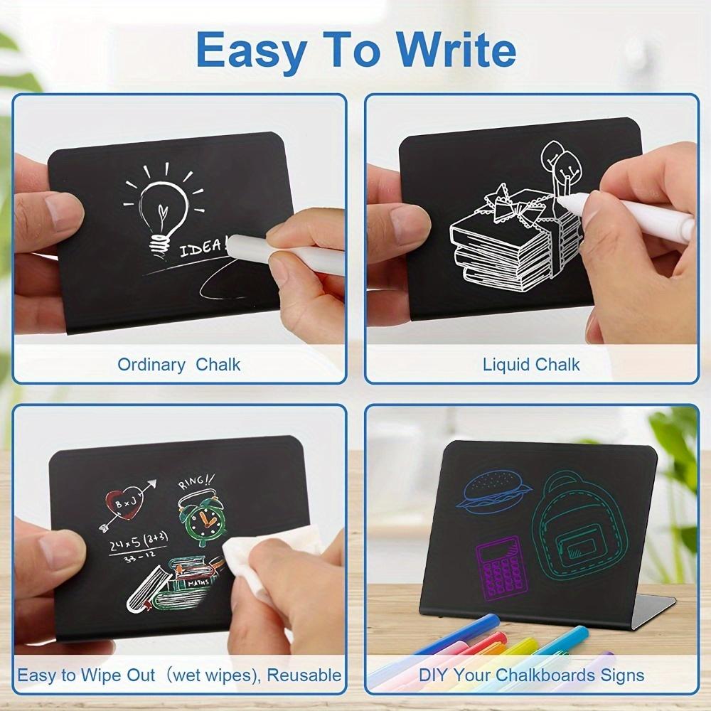 15 шт. мини-досок для мела, идеально подходящих для обозначения продуктов питания, с компактным дизайном и стираемой поверхностью, идеально подходят для вечеринок, фуршетов и свадебных мероприятий