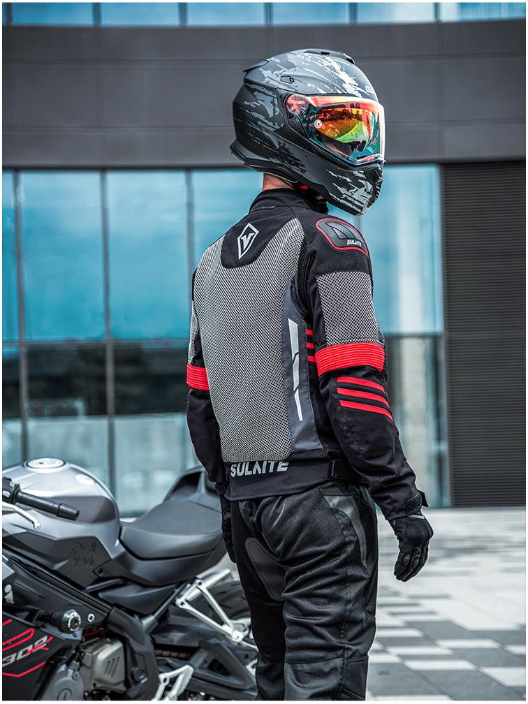 SULAITE Men's Four Seasons Anti-Fall Racing & Off-Road Breathable Motorcycle Suit