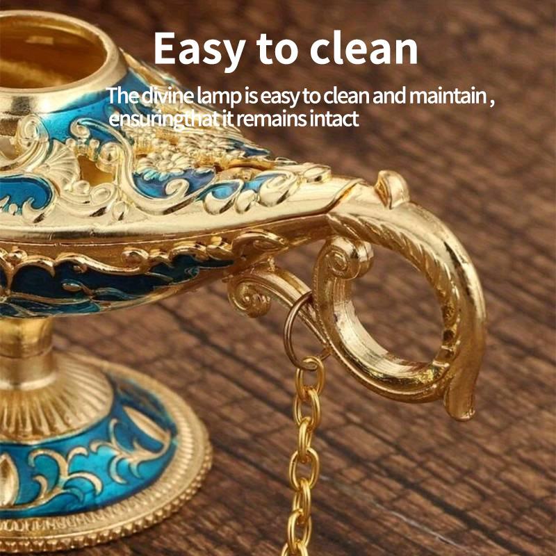 European Imitation Classical Handicraft Decoration Creative Decor Props Wishing Lamp Gift Metal Trumpet Aladdin Magic Lamps
