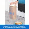 Bread Toast Storage Box with Airtight Lid Freshness Bread Storage Container Multifunctional Bread Loaf Dispenser Plastic Sandwich Bread Keeper