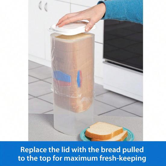 Bread Toast Storage Box with Airtight Lid Freshness Bread Storage Container Multifunctional Bread Loaf Dispenser Plastic Sandwich Bread Keeper