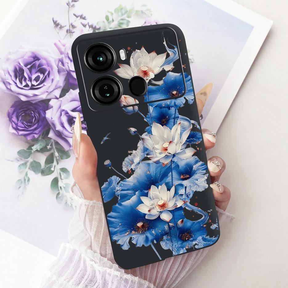 For Itel P40 Plus Case P683L Luxury Butterfly Tree Painted Cover Soft Silicone Phone Case For Itel P40 P662L P 40 ItelP40 + Bags