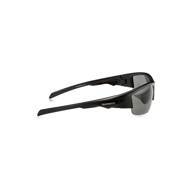 Рыболовные поляризационные солнцезащитные очки Shimano HG-066N, Водоотталкивающие полу-рыболовные очки, Матовый черный/Дымчатый объектив, Один размер