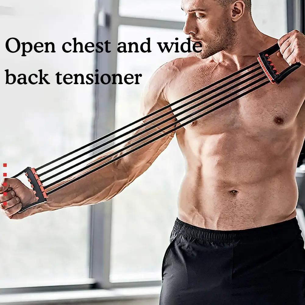 Многофункциональный Регулируемый Фитнес-тренажер Эластичная веревка Тренировка мышц Резиновые эластичные ленты Для спортивных упражнений R2k3