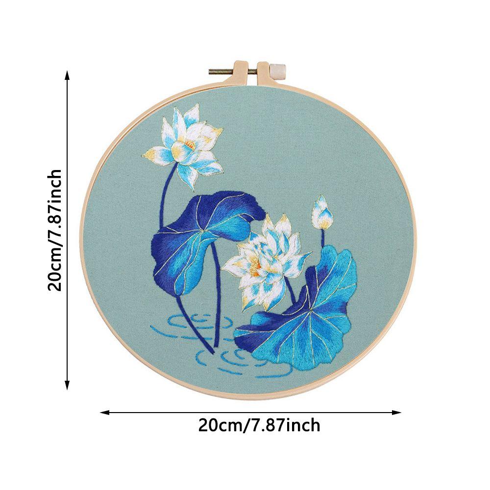 DIY Material Pack With Hoop Cross Stitch Embroidery Kit Bouquet Flower Needlecraft Needlework