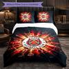 Fulham Football 3 Piece Bedding Set Soft Duvet Cover Set with Pillowcases Printed Bedroom Decor Set for Home