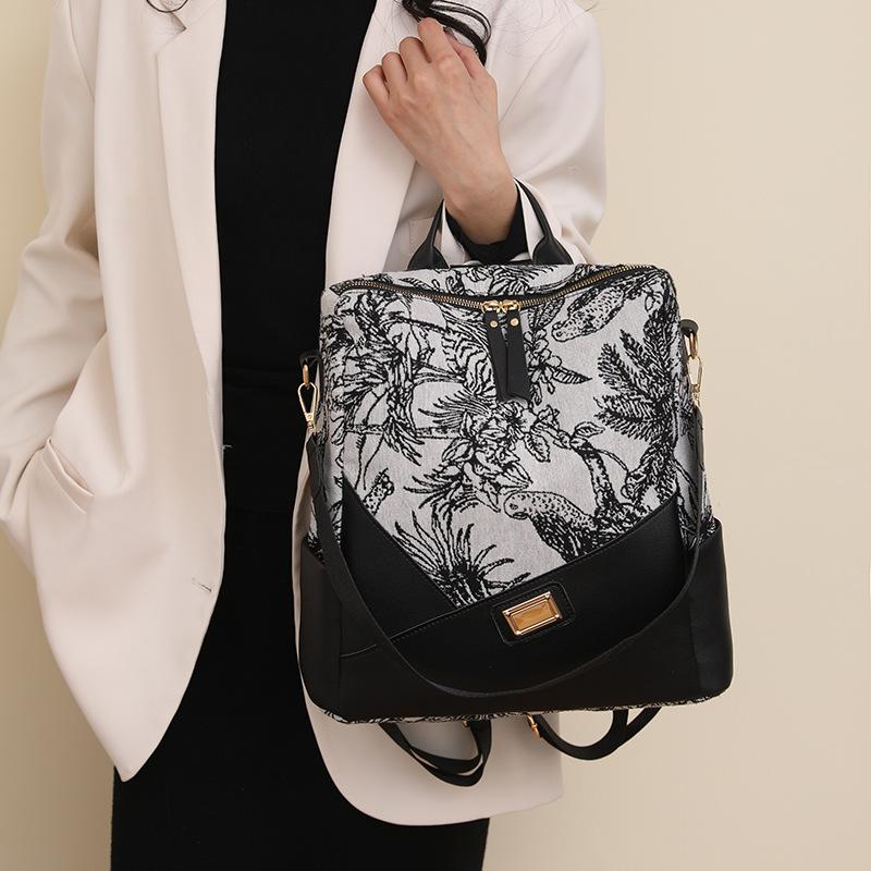 Women's Backpack Large Capacity Printed Travel Backpack