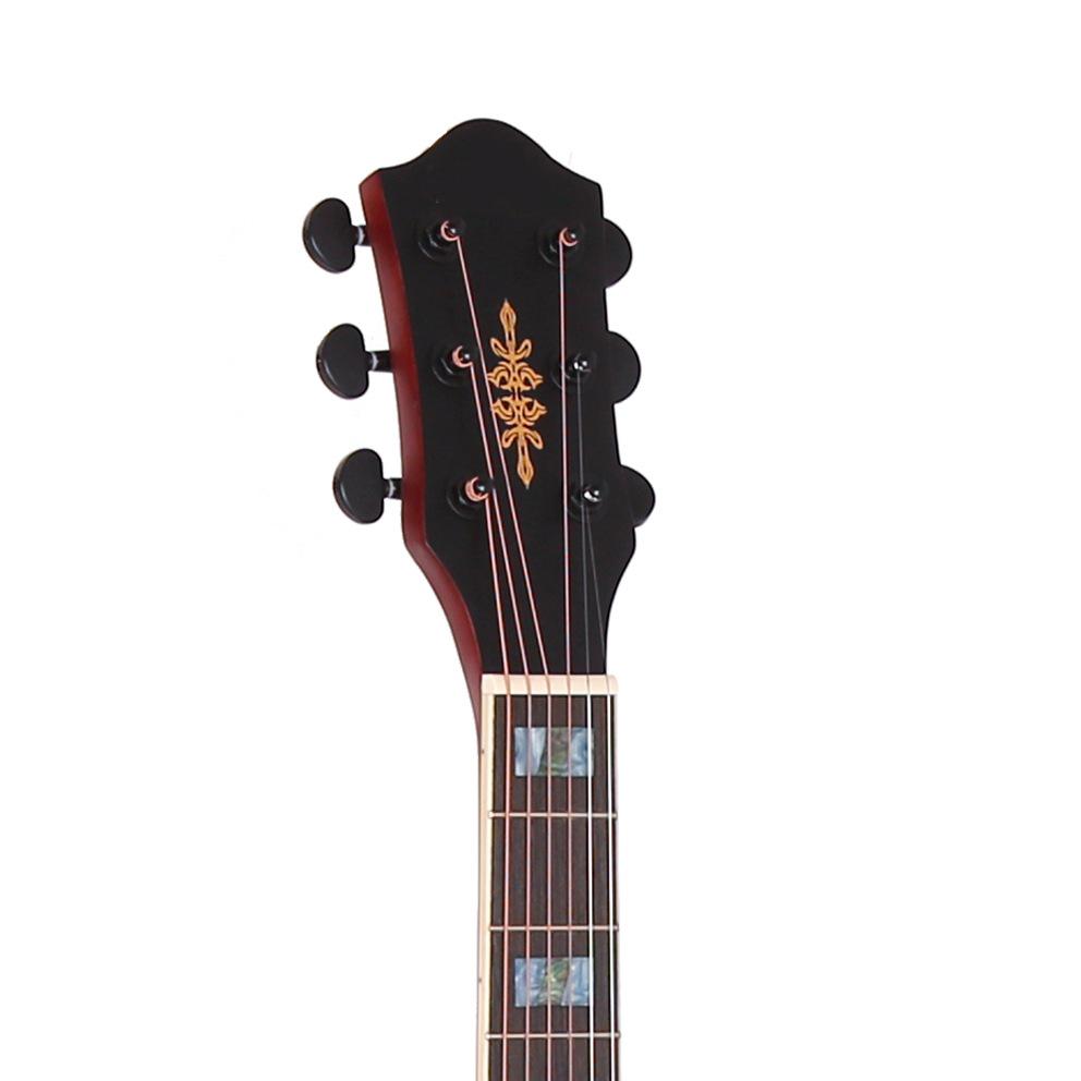 40-41 Inch Solid Wood Acoustic Guitar with Matte Finish and Low String Action