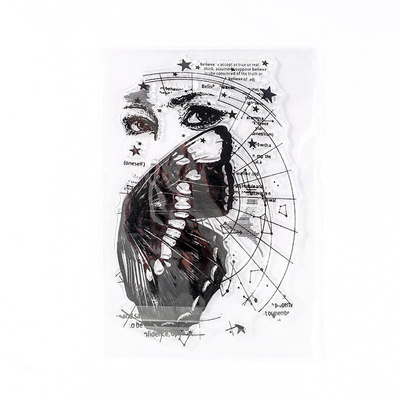 Набор силиконовых штампов в стиле ретро: Цифровые дизайны растений и почтовых штемпелей для самостоятельного декорирования