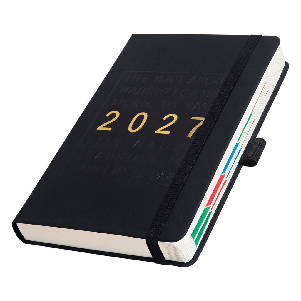 Планер на 2027 год - Ежедневный, еженедельный, ежемесячный график, записная книжка с календарем