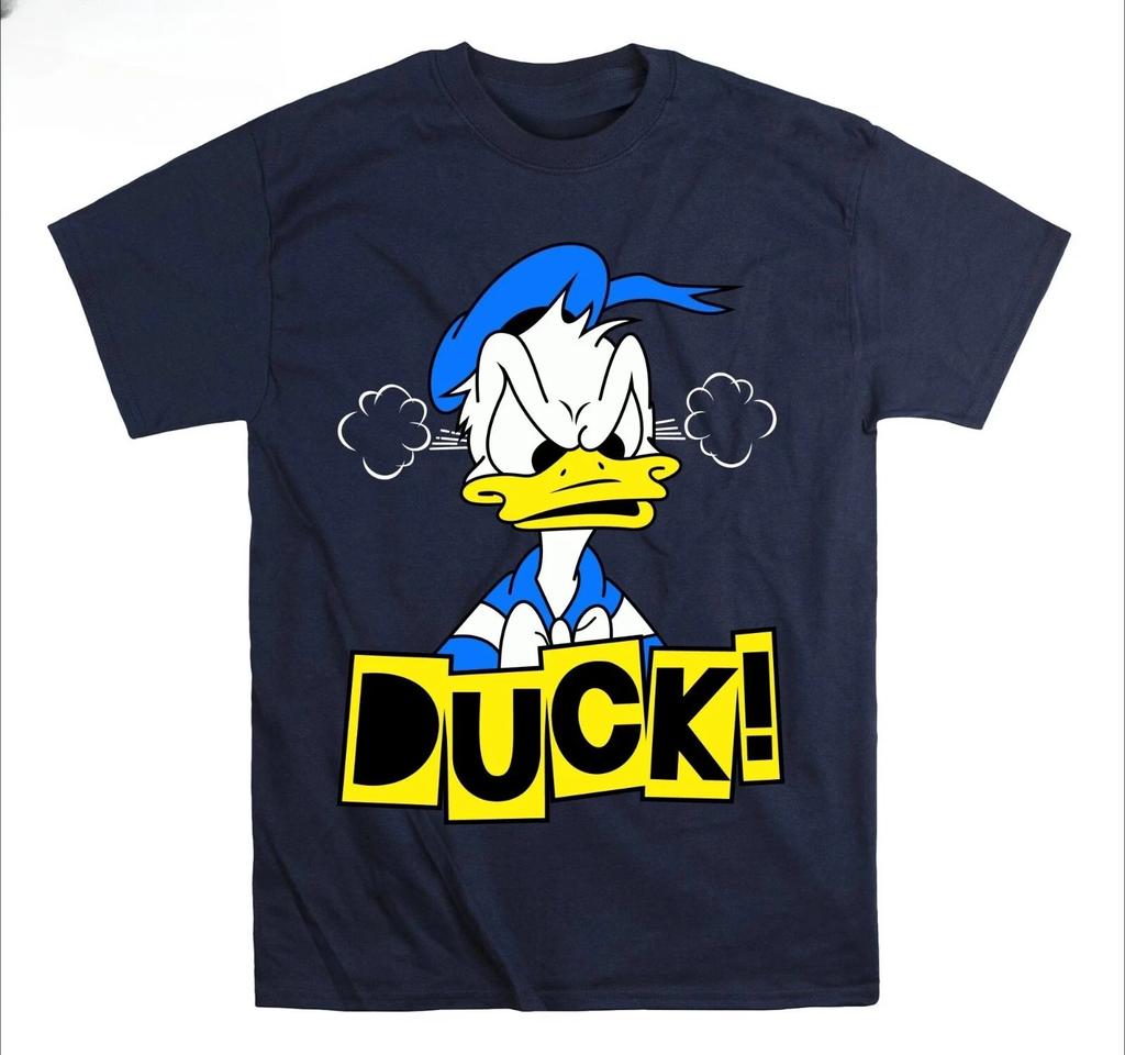 Donald Duck Disney Cartoon T-shirt Gift Men Women Unisex Summer Cotton Couple Top Tee Short Sleeve Clothing Streetwear Oversized