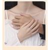 Couple Star Ring Open Band Sweet Niche High Sense Pink Zircon Jewelry