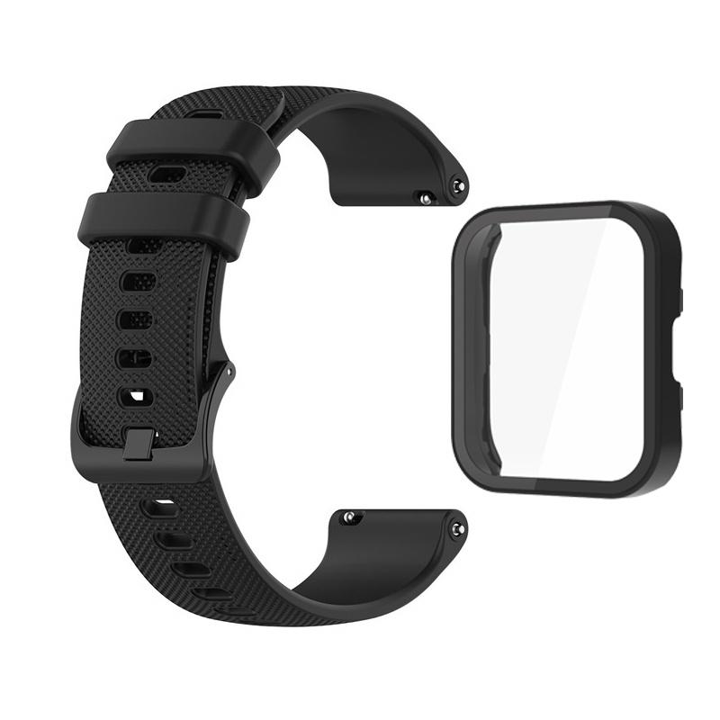 For Amazfit Bip 5 Bip3 3 Pro U Pro Pop Strap Smart Watch Silicone Bracelet Bip5 Case PC+Glass Screen Protector Film Full Cover Bumper