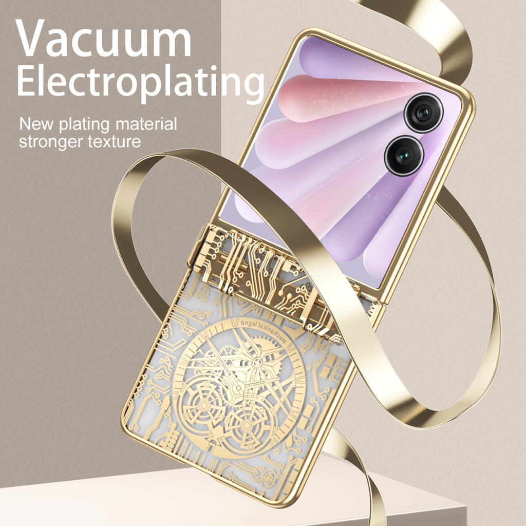 For Honor Magic V Flip 2 Case Mechanical Legend Electroplating PC Phone Cover