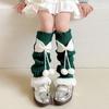 Ruffles Warm Leg Cover Bow Children's Long Socks Kawaii Leg Warmers Socks  Y2k Girls