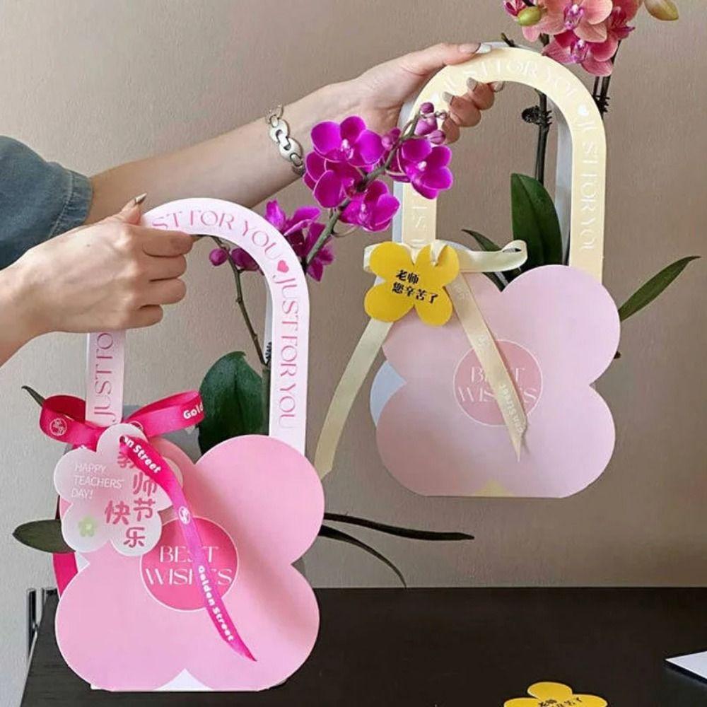 2 шт. Портативная складная коробка для цветов, коробки для подарков «Сделай сам», высококачественная коробка для упаковки букетов