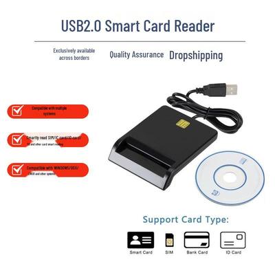 Устройство чтения смарт-карт USB 2.0 для банкоматов, CAC, SIM, DNI, IC для подачи налоговой декларации