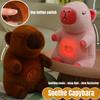 30cm Breathing Capybara Baby Animals Plush Toys Kids Sleeping Appease Companion Snoring Doll with Sound and Light Christmas Gift