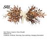 Autumn Wreath for Front Door 23.6" Artificial Olive Wreath, Faux Fall Leaf Teardrop Swag, Hanger Beige Linen Bow with Burlap Thanksgiving Door, Wall,