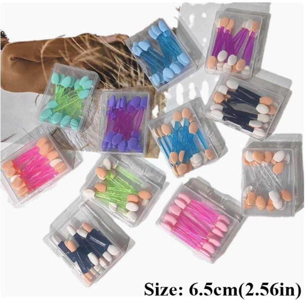 10pcs Multicolors Eyeshadow Stick Brush Double Sided Disposable Eyeshadow Brush Beauty Kit Brush