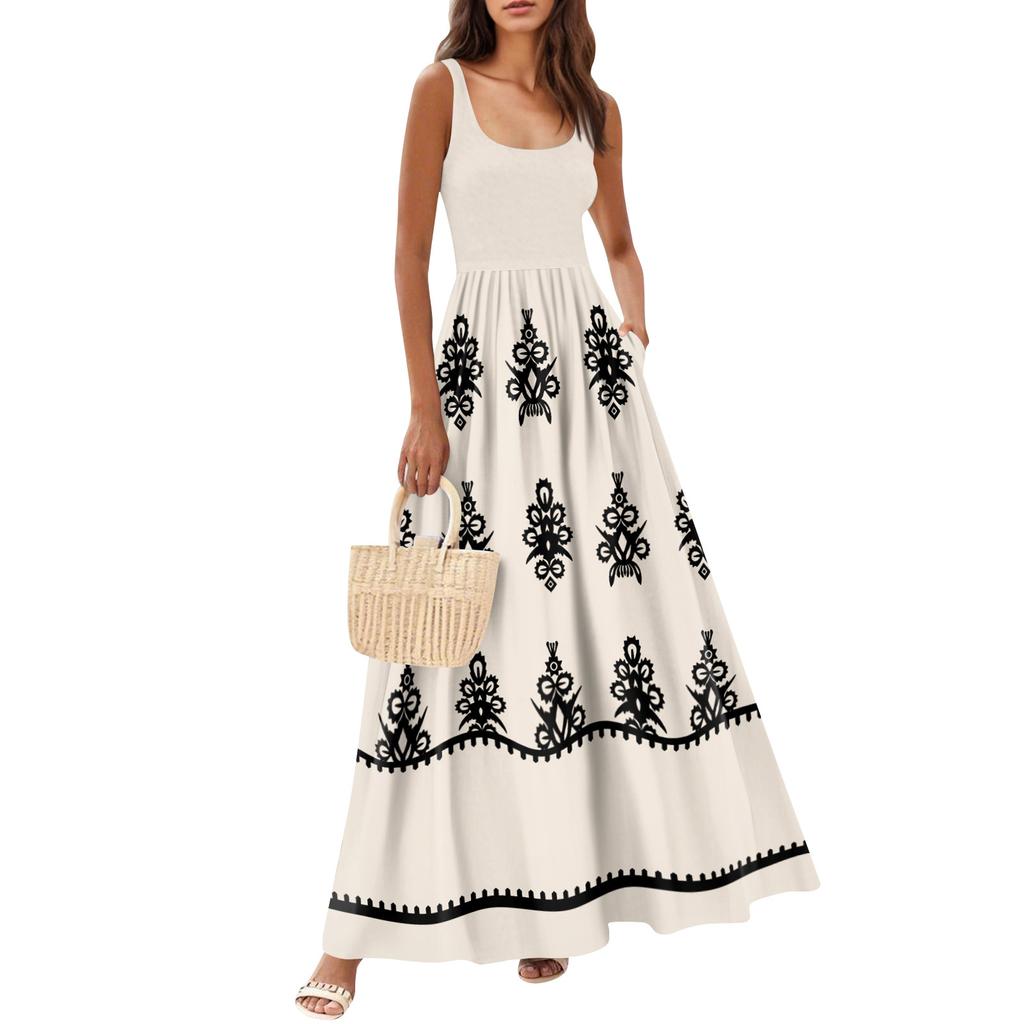 Women's Flowing Dresses Women's Summer Dresses Casual Long Dresses Cute Floral Long Dresses