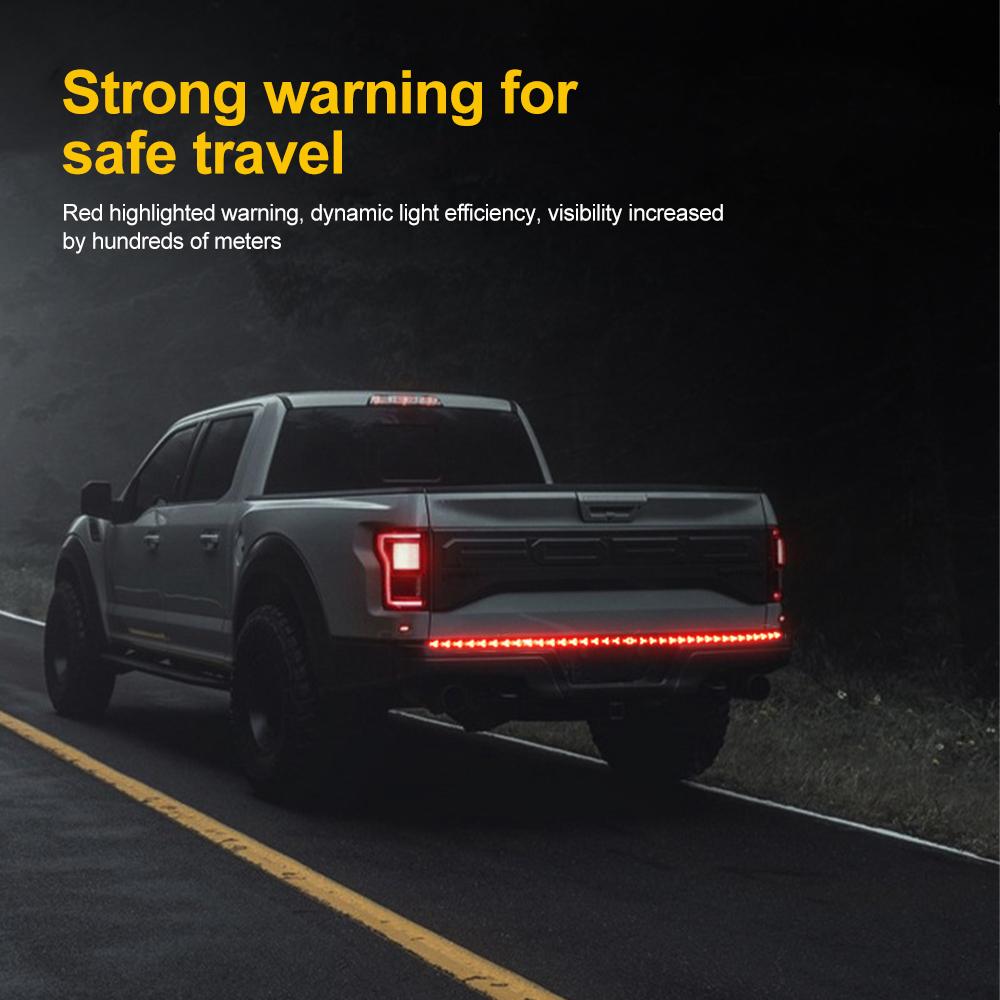 Новый светодиодный фонарь со стрелкой на заднюю дверь грузовика, модифицированный задний фонарь, красный и желтый, двухцветный, мигающий водой, поворотник, стоп-сигнал