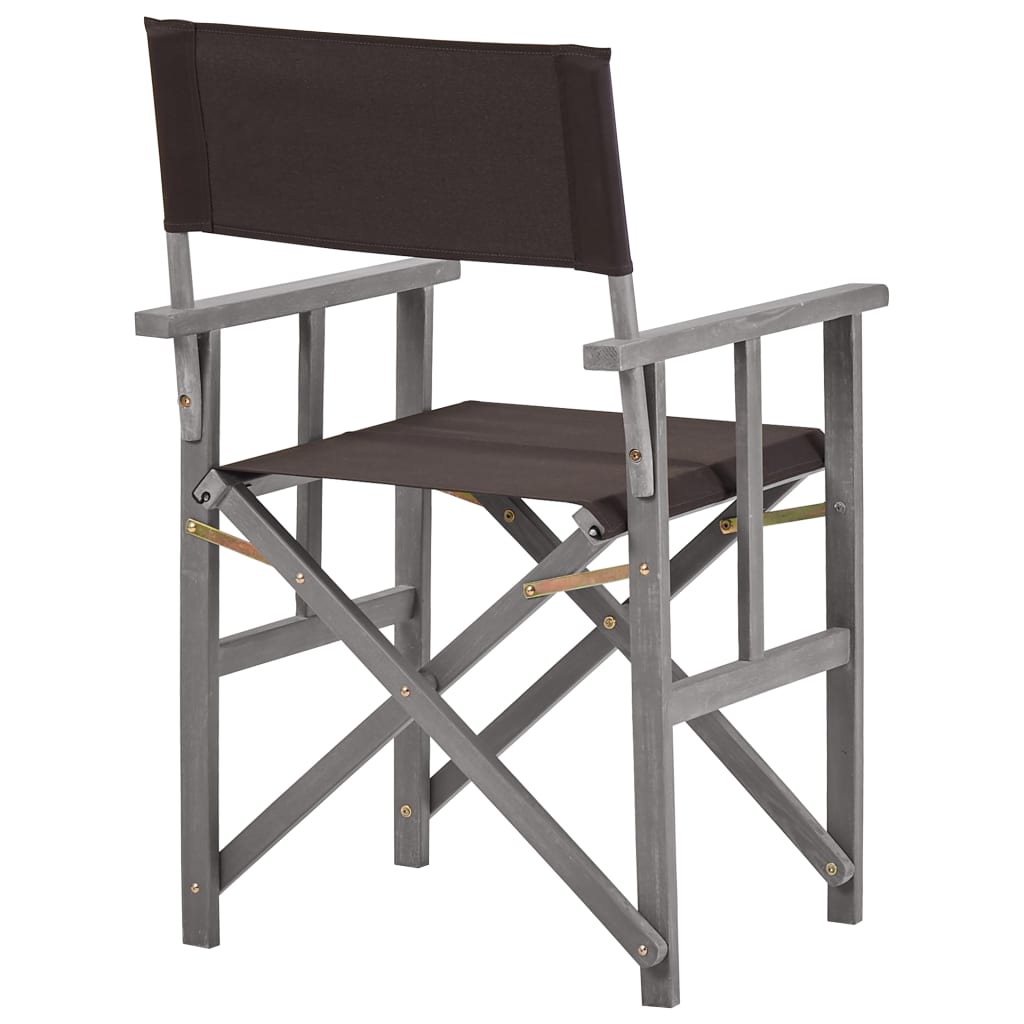Director Chairs 2 pcs Solid Acacia Wood