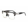 Half Frame Eyeglasses Frames Men Square Optical Gold Black Eye Glasses Frames for Women