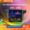 2 Din Android 12 автомобильный радиоприемник для Mitsubishi Outlander 1 2002-2008 мультимедийный видеоплеер GPS навигация Carplay разделенный экран DVD
