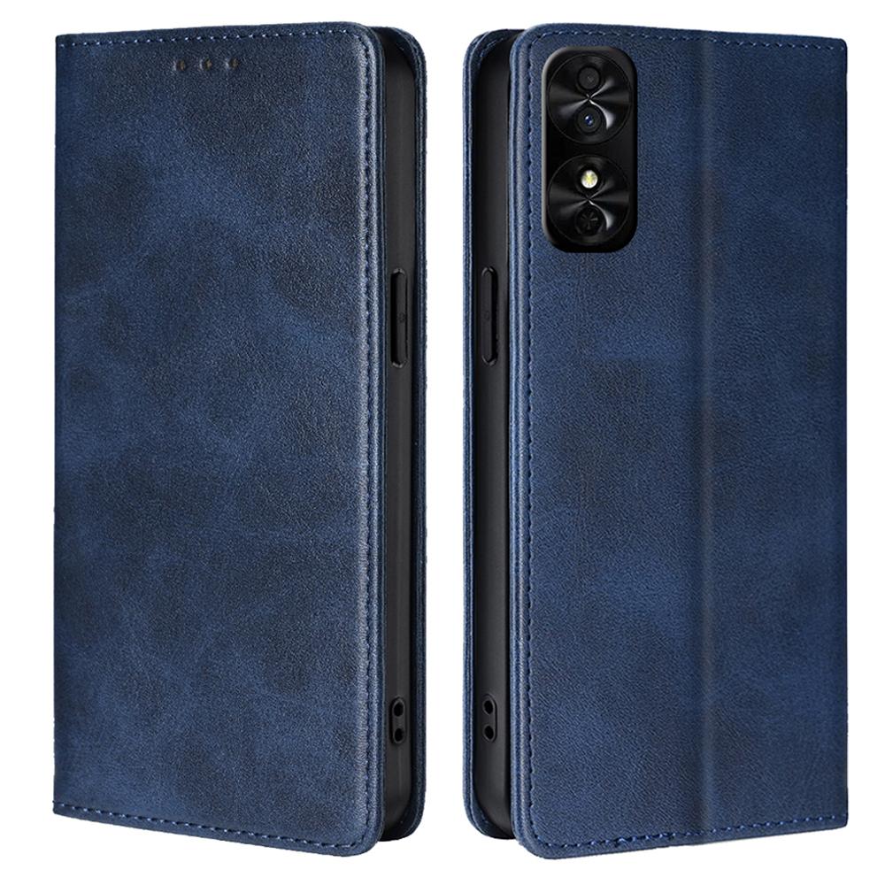 For TCL 50 SE Shockproof Phone Case Calf Texture Leather Folio Flip Cover with Card Holder