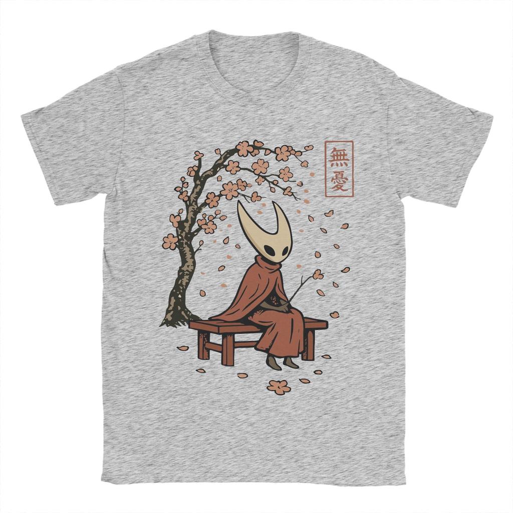 Мужские футболки Hollow Knight Silksong Hornet And Cherry Повседневные футболки с коротким рукавом и круглым вырезом 100% хлопок