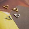 925 Sterling Silver Geometric Triangle Earrings Creative Small Hoop Earrings For Men Women Cool Jewelry