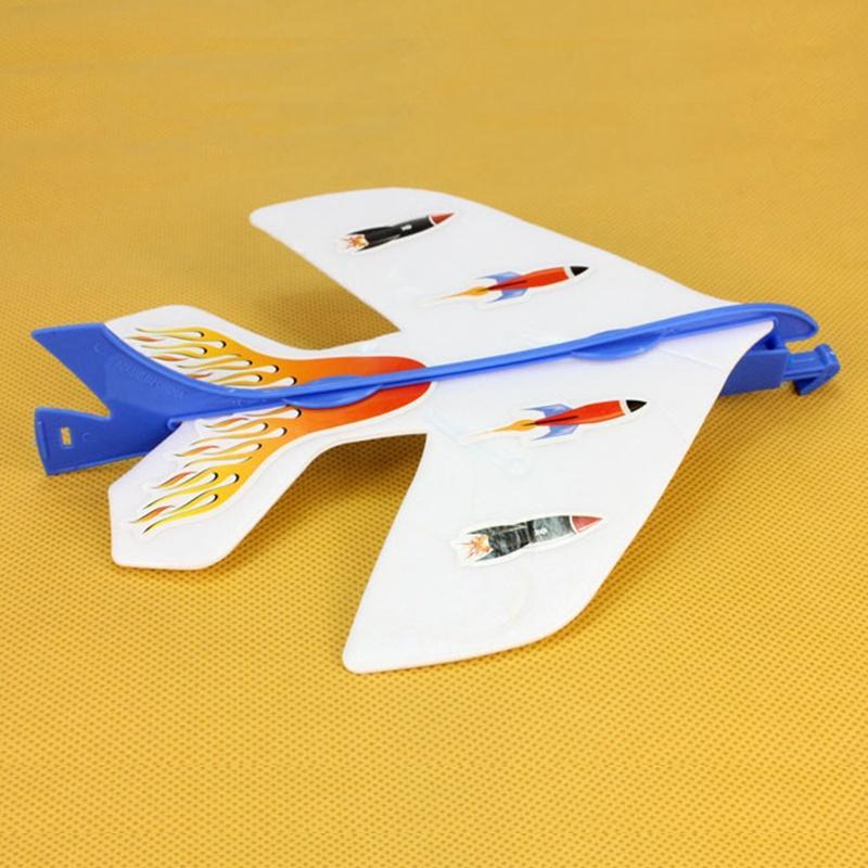 Удивительный светящийся эластичный катапультируемый самолет DIY Flash летающая игрушка детский образовательный подарок