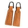 2Pcs Zipper Pulls Zip Puller Tags PU Leather Replacement Pull Strap Heads for