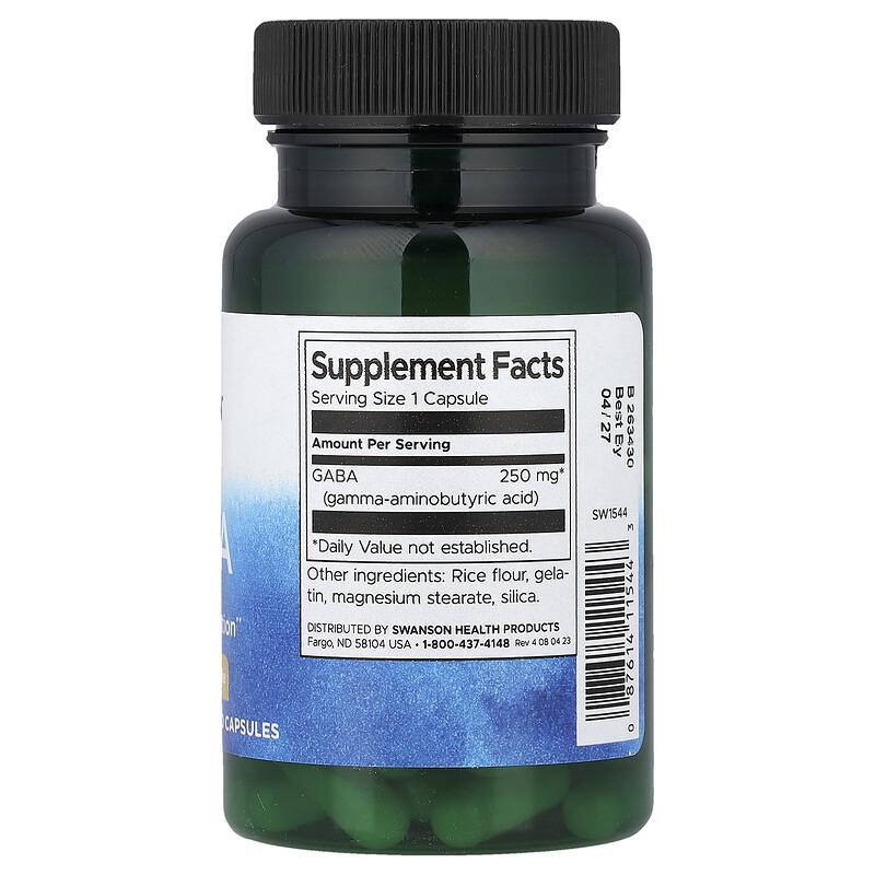 Gaba, 250 mg, 60 Capsules