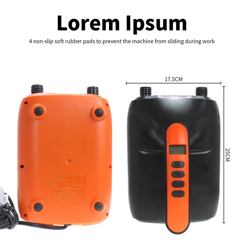 16/20 PSI Inflatable Pump Electric Air Pump 12V SUP Pump Electric Max Dual Stage for Stand Up Paddle Pvc Boat Pump Air Mattress
