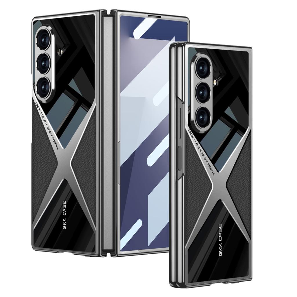 GKK Роскошный чехол с покрытием Super X для Samsung Galaxy Z Fold 7 6 Внешний экран Стекло Пластик Жесткая задняя крышка для чехла Galaxy Z Fold7